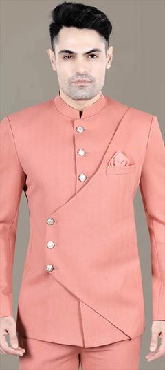 Party Wear Pink and Majenta color Blazer in Rayon fabric with Thread work : 1929344