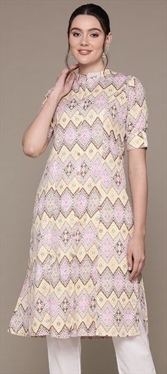 Casual, Summer Multicolor color Kurti in Cotton fabric with A Line Printed work : 1931058