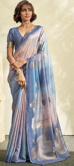 Party Wear, Traditional Multicolor color Saree in Handloom fabric with Bengali Weaving work : 1935970