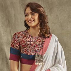 Festive, Party Wear Red and Maroon color Blouse in Cotton fabric with Printed work : 1938047