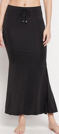 Party Wear Black and Grey color Skirt in Lycra fabric with Fish Cut Thread work : 1938811