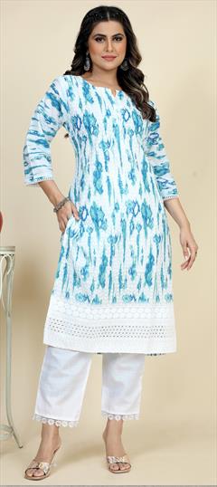Casual Multicolor color Kurti in Georgette fabric with Straight Printed work : 1940603