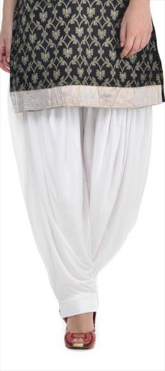 Festive, Reception White and Off White color Patiala in Lycra fabric with Patiala Thread work : 1944336