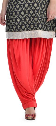 Festive, Reception Red and Maroon color Patiala in Lycra fabric with Patiala Thread work : 1944343