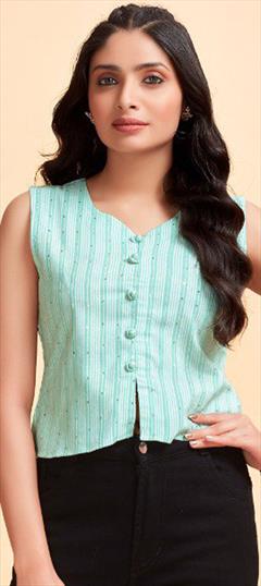 Casual Green color Tops and Shirts in Cotton fabric with Printed work : 1944660