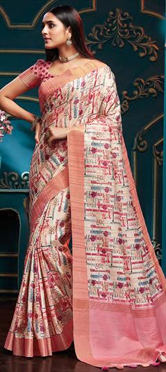 Festive, Party Wear, Traditional Multicolor color Saree in Silk fabric with South Printed work : 1947401