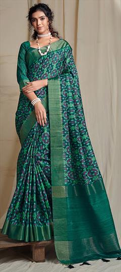 Festive, Party Wear, Traditional Multicolor color Saree in Silk fabric with South Printed work : 1947410