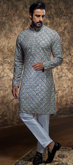 Party Wear Multicolor color Kurta Pyjamas in Rayon fabric with Printed work : 1948382