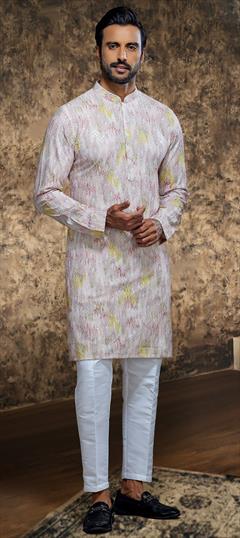 Party Wear Pink and Majenta color Kurta Pyjamas in Rayon fabric with Embroidered, Sequence, Thread work : 1948384