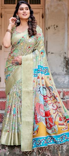 Party Wear, Traditional Multicolor color Saree in Art Silk fabric with South Digital Print work : 1950862