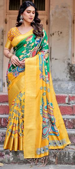 Party Wear, Traditional Multicolor color Saree in Art Silk fabric with South Digital Print work : 1950865