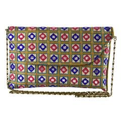 331270: Multicolor color Clutches in Fancy Fabric fabric with Sequence, Thread work