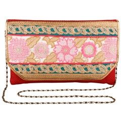 331428: Multicolor color Clutches in Jute fabric with Embroidered, Thread work