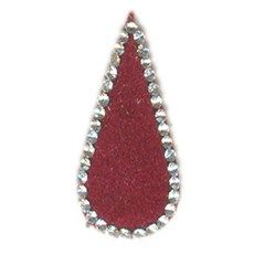335107 Red and Maroon color family Bindi in  fabric with  work.