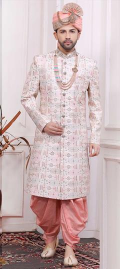 Kesari Exports Wedding Heavy Designer Jacquard Silk Grooms Dhoti Style  Sherwani