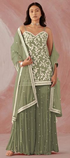 Semi-Stitched Georgette Bollywood Anarkali Suit