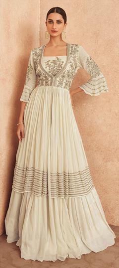 Designer Party Wear Multicolor color Lycra fabric Dress  1874154