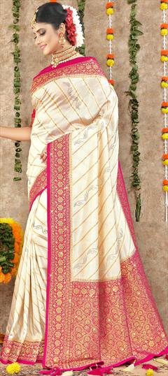 Red Color Exclusive handwoven Mashru border silk chanderi saree - Jackyll  Mart