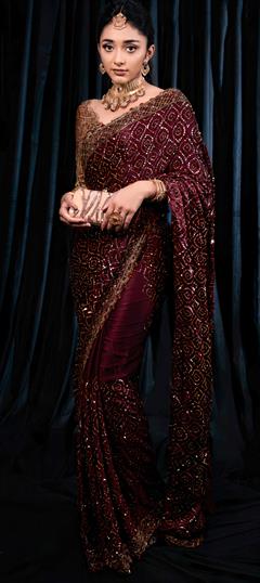 CLASSY COLOUR Party Wear CHETNA - LIGHT WEIGHT SATIN SAREES, Saree With  Blouse Piece, 6.3 m (with
