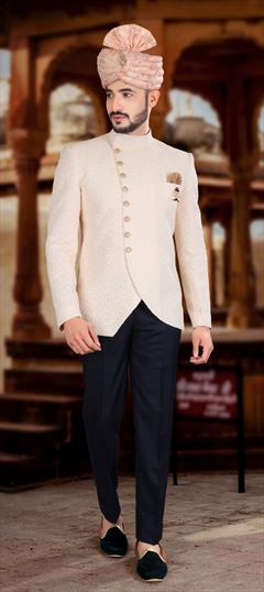 BLACK DOUBLE LAYERED JODHPURI SUIT - Groom Collections - Collections