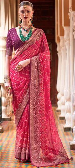 Buy Aaradhya Fashion Women's Rajasthani Rangeeli Leheriya Georgette Saree  Free Size Rani Online at desertcartINDIA