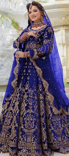 Buy Royal Blue Kanika Embroidered Lehenga Set Online - RI.Ritu Kumar  International Store View