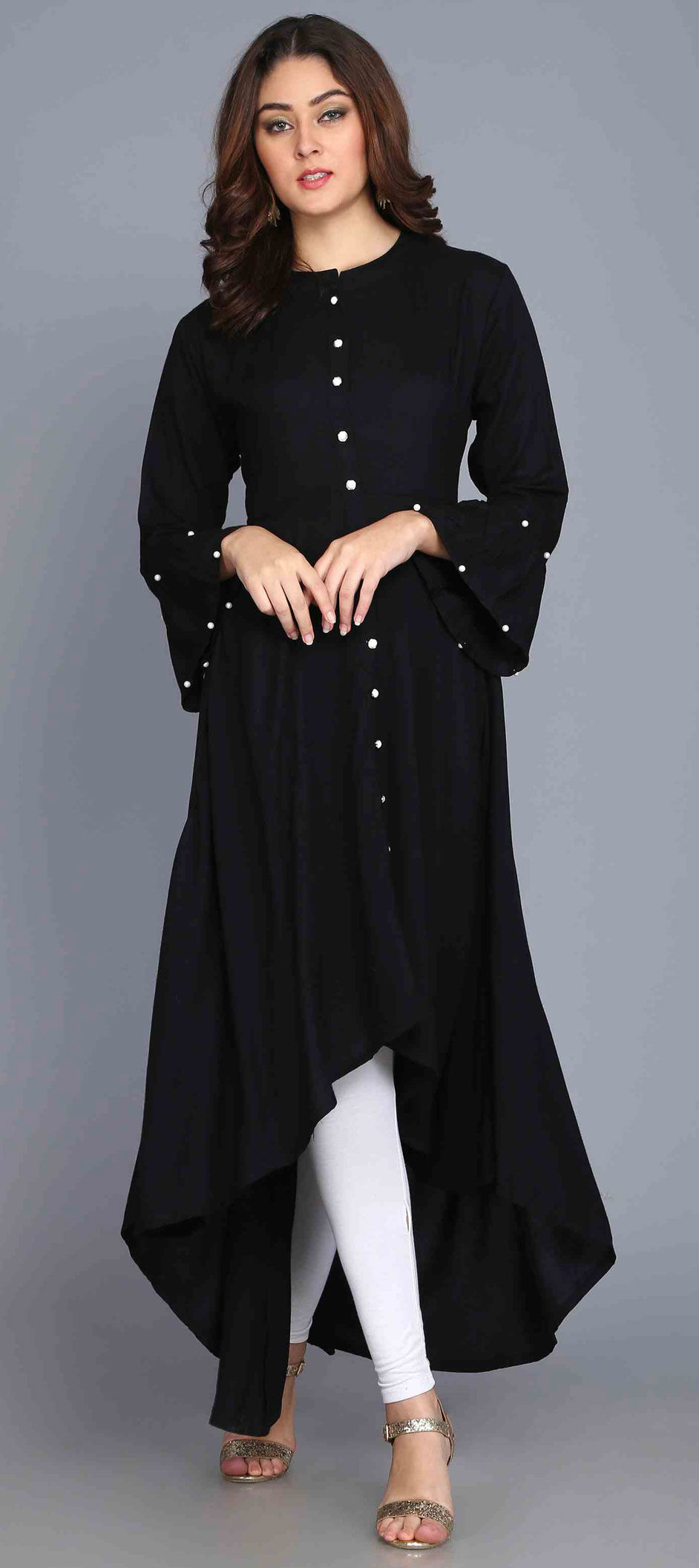 Eternal Stage Black Designer Kurti | K-348 | Cilory.com