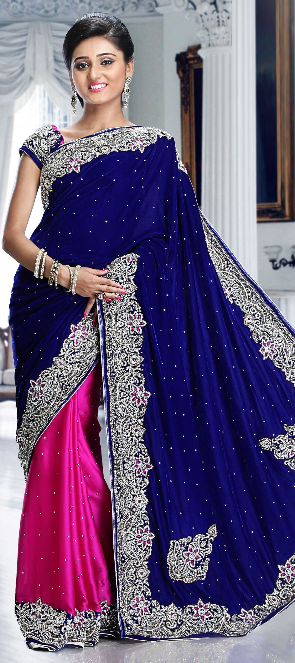 Buy Designer Wedding Wear Saree Party Wear Saree Bollywood Saree Saree for  Women Velvet Saree for Women Bridesmade Saree Online in India - Etsy