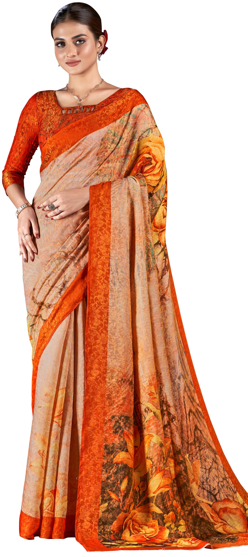 Party Wear Traditional Multicolor Color Silk Fabric Saree 1910154 2113