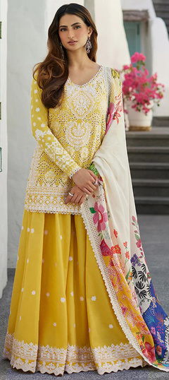 Punjabi salwar suit in yellow colour hotsell