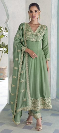 Green Color Salwar Kameez | Dark & Light Green Salwar Suits