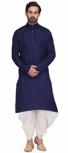 Blue color Dhoti Kurta in Rayon fabric with Thread work