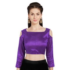 Purple and Violet color Blouse in Art Silk fabric with Thread work