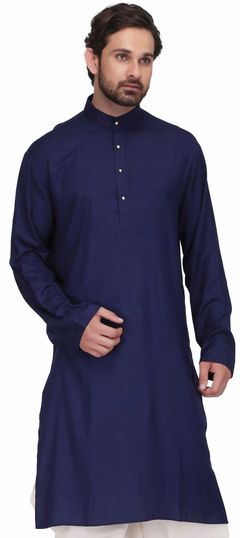 Blue color Kurta in Rayon fabric with Thread work