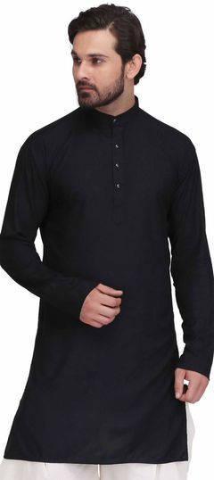 Black and Grey color Kurta in Rayon fabric with Thread work
