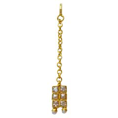 Gold Rodium Polish White and Off White color Mang Tikka in Brass studded with CZ Diamond