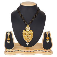 Gold Rodium Polish Multicolor color Mangalsutra in Metal Alloy studded with CZ Diamond