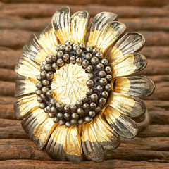 Gold Rodium Polish Multicolor color Ring in Metal Alloy studded with Artificial