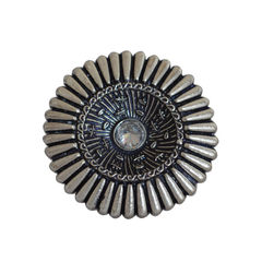 Silver Rodium Polish White and Off White color Ring in Brass studded with CZ Diamond