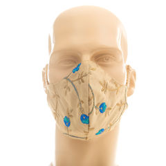 Casual Blue color Cloth Mask in Cotton fabric with Thread work : 1652546