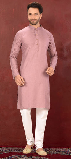 Pink and Majenta color Kurta Pyjamas in Muslin fabric with Thread work : 1659195