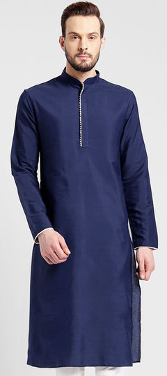 Blue color Kurta in Cotton fabric with Thread work