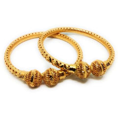 Gold Rodium Polish Gold color Bangles in Metal Alloy studded with Artificial