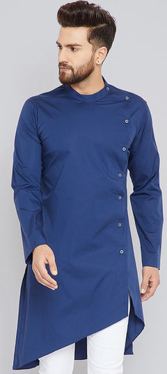 Blue color Kurta in Rayon fabric with Thread work