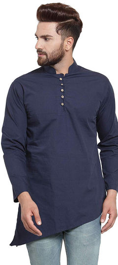 Blue color Kurta in Cotton fabric with Thread work