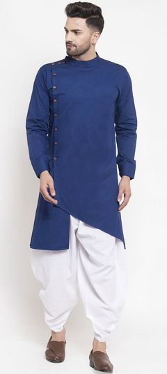 Blue color Dhoti Kurta in Rayon fabric with Thread work