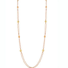 Gold color 3-in-1 Necklace in Brass studded with Beads, Glass & Handmade : 1704194