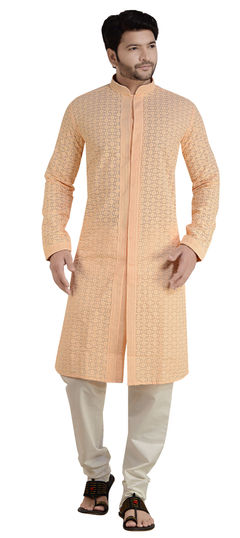 Pink and Majenta color Kurta Pyjamas in Cotton fabric with Embroidered work