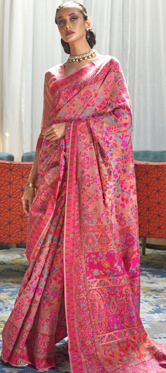 Multicolor color Saree in Art Silk, Silk fabric with Printed work