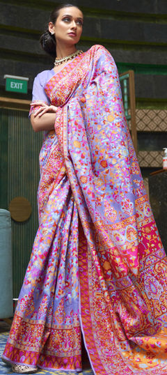 Multicolor color Saree in Art Silk, Silk fabric with Printed work